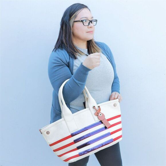 NWT Marc by Marc Jacobs St. Tropez Canvas Beach Tote - Picture 1 of 12